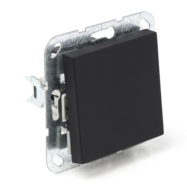 Schakelaar Gira E2 (Inbouw, Wissel, Zwart) GIRA